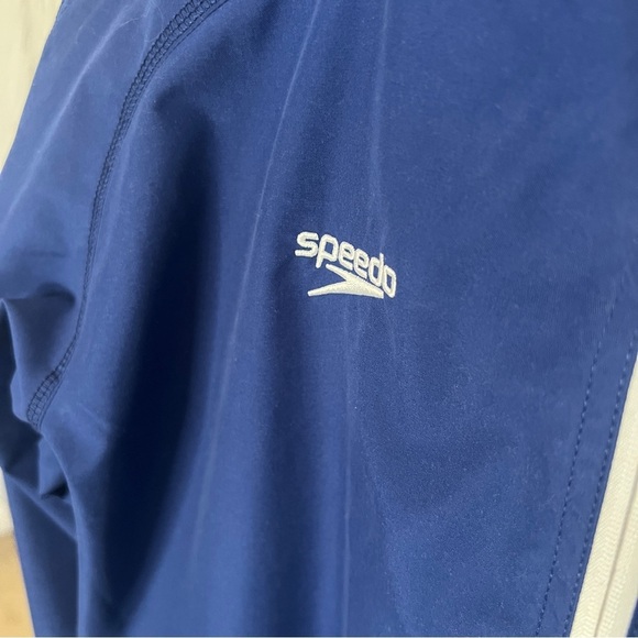 Speedo Blue Net Swimming Windbreaker SZ L - Picture 3 of 6